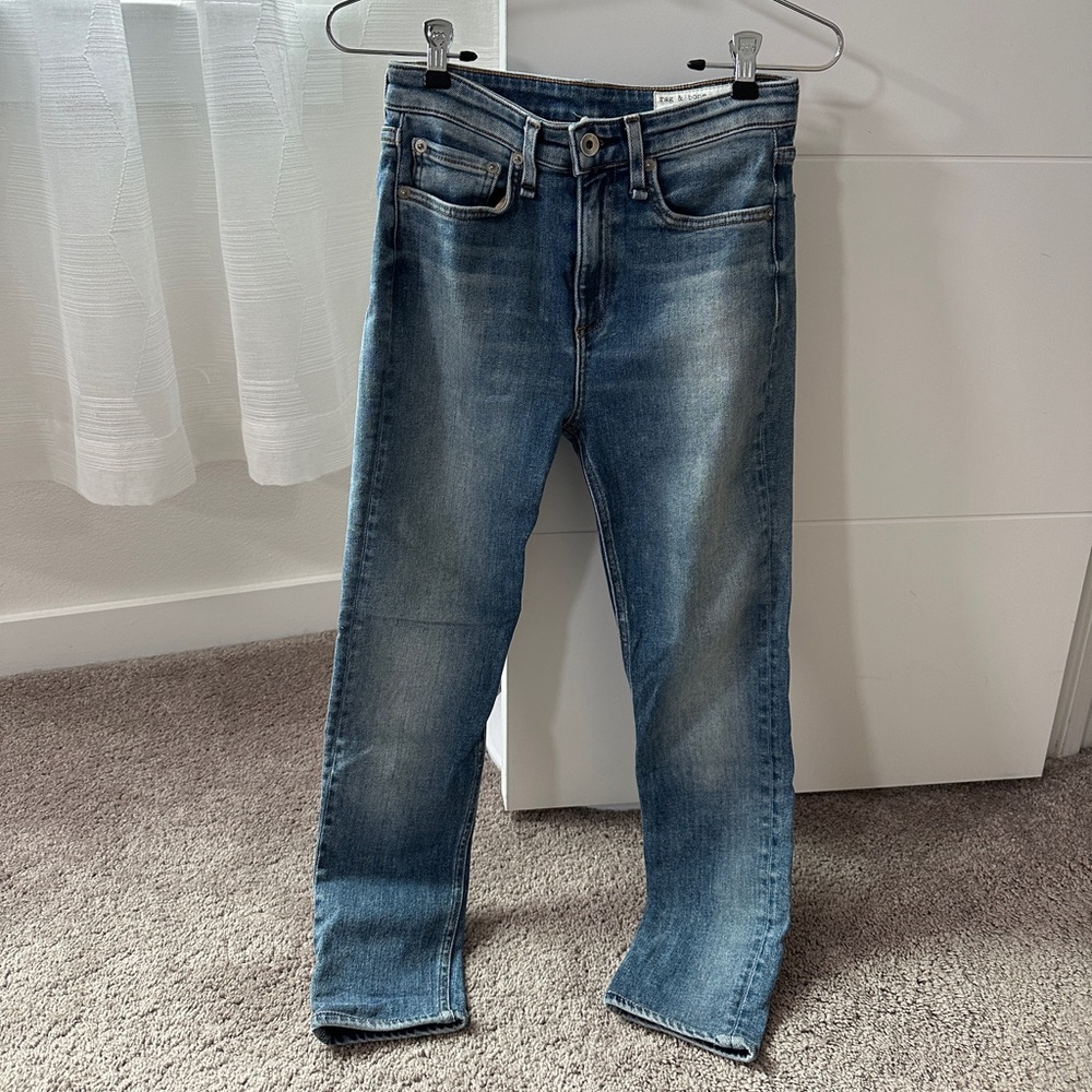 Rag & Bone Nina High Rise Ankle Skinny Jean size 24 hemmed to 24”